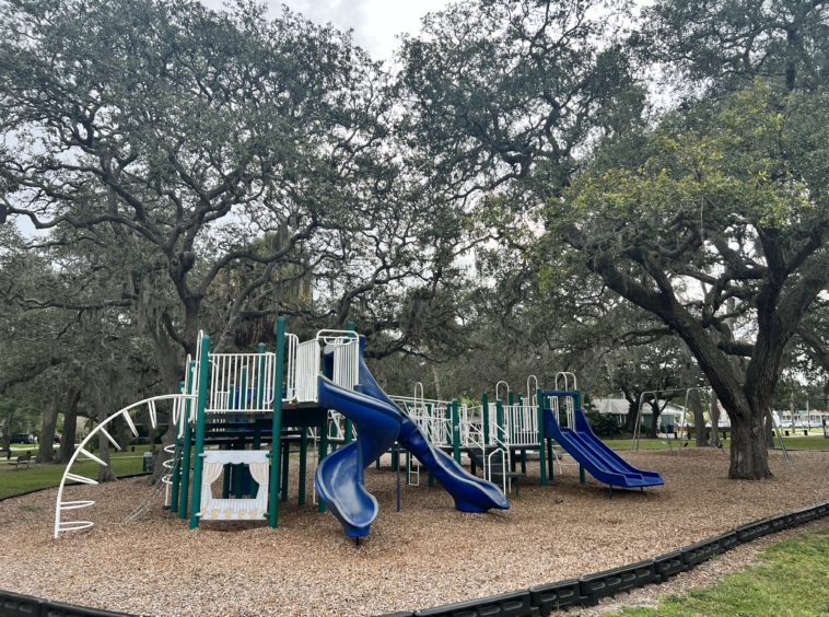 Playground at Rivercrest Park on the Hillsborough River in Tampa Florida