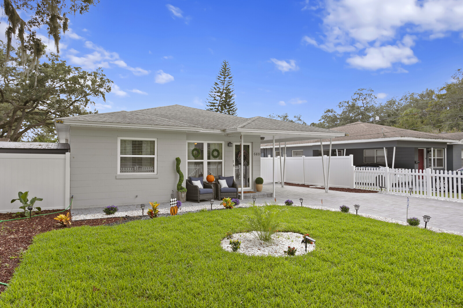 Beautiful Landscaping with new Sod at South Seminole Heights Home for Sale